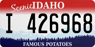 ID license plate I426968