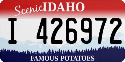 ID license plate I426972