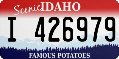 ID license plate I426979
