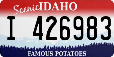 ID license plate I426983