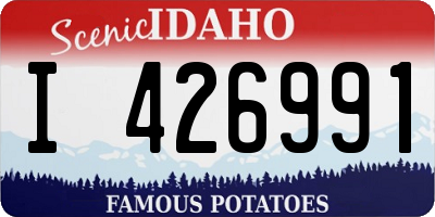 ID license plate I426991