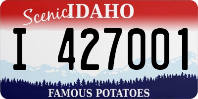 ID license plate I427001