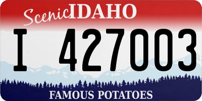 ID license plate I427003