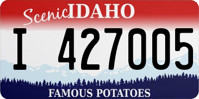 ID license plate I427005