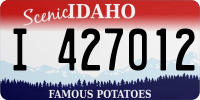 ID license plate I427012