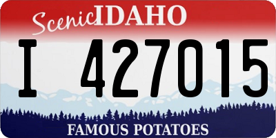 ID license plate I427015