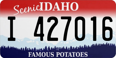 ID license plate I427016
