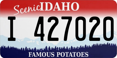 ID license plate I427020