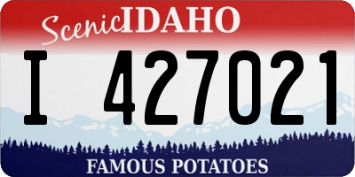 ID license plate I427021
