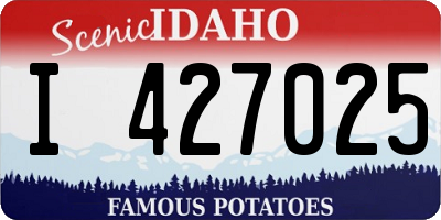 ID license plate I427025