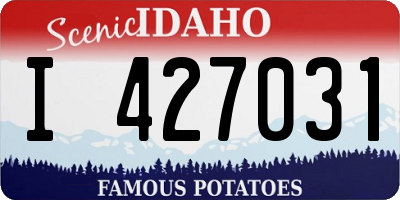 ID license plate I427031