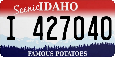 ID license plate I427040