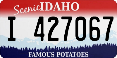 ID license plate I427067