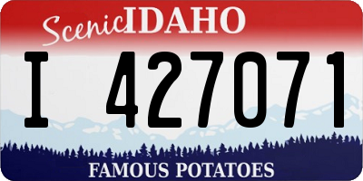 ID license plate I427071