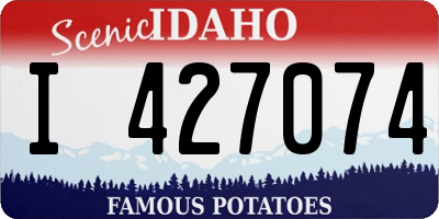 ID license plate I427074