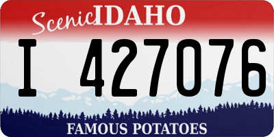 ID license plate I427076