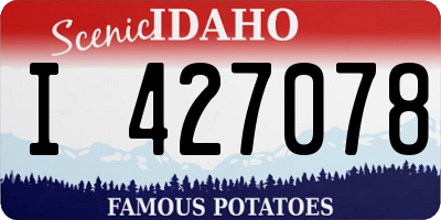 ID license plate I427078