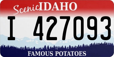 ID license plate I427093