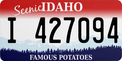 ID license plate I427094