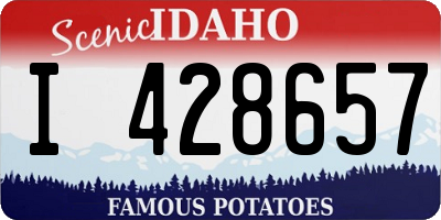 ID license plate I428657