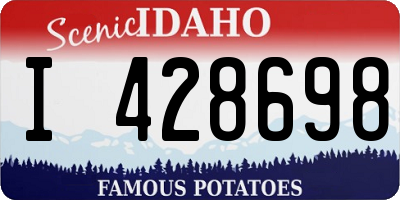 ID license plate I428698