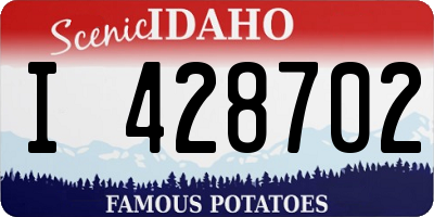 ID license plate I428702