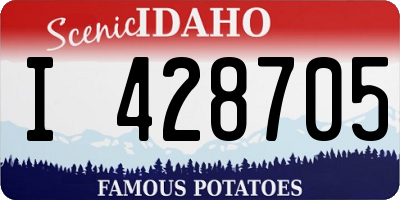 ID license plate I428705