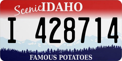 ID license plate I428714