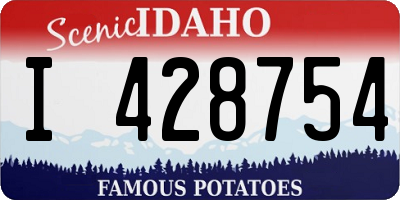 ID license plate I428754