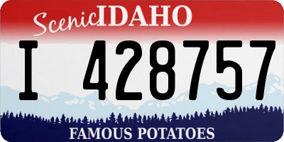 ID license plate I428757