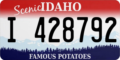 ID license plate I428792