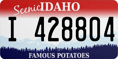 ID license plate I428804