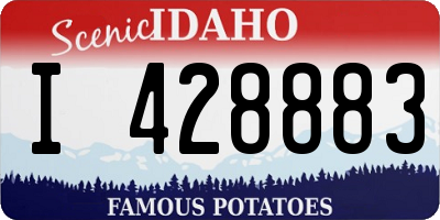 ID license plate I428883