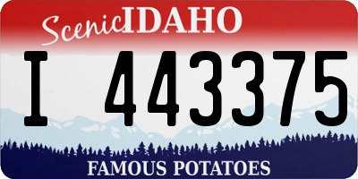 ID license plate I443375