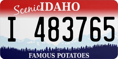 ID license plate I483765