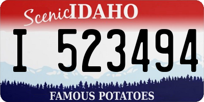 ID license plate I523494