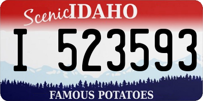 ID license plate I523593