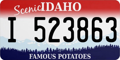ID license plate I523863