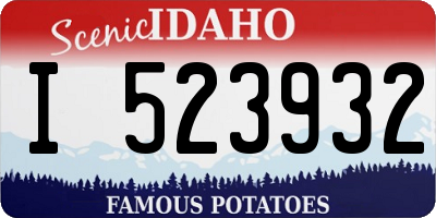 ID license plate I523932