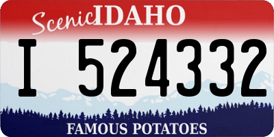 ID license plate I524332