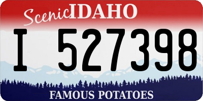 ID license plate I527398