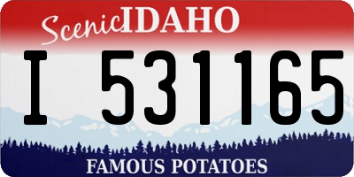ID license plate I531165