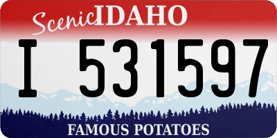 ID license plate I531597