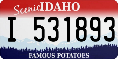 ID license plate I531893