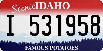 ID license plate I531958