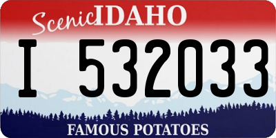 ID license plate I532033