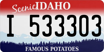 ID license plate I533303