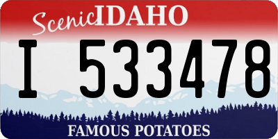 ID license plate I533478