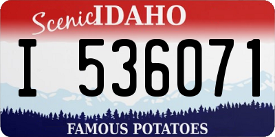 ID license plate I536071