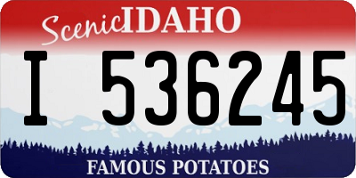 ID license plate I536245